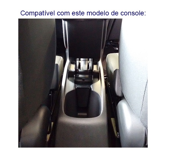 Apoio de Braço Descanso Encosto Suporte Console Central Acessórios Honda City 2015 2016 2017 2018 2019 Descanso em Courvin Acessórios Automotivos Carro